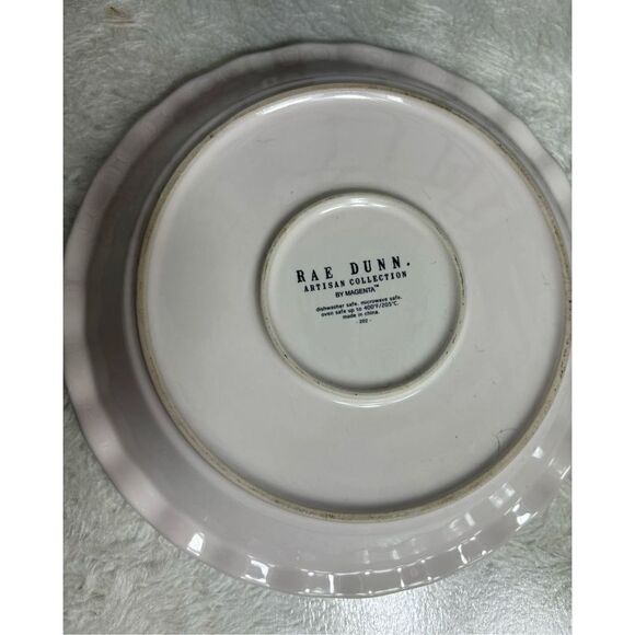 Rae Dunn Magenta Artisan Collection Pumpkin Pie Plate/Dish - Picture 5 of 5